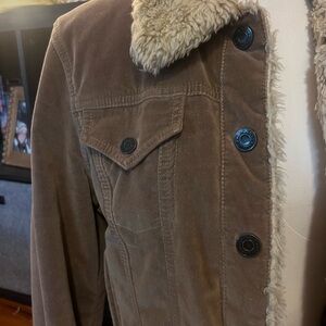 GAP Women's Brown Sherpa-Lined Jacket